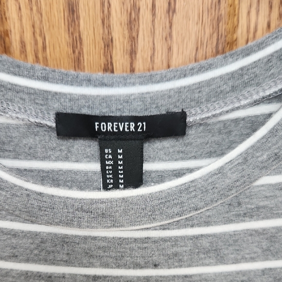 Forever 21 Heather Gray Striped Dress - Picture 2 of 5